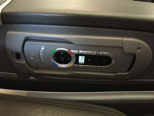 Seat controls on the armrest