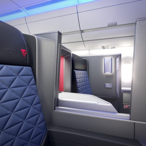 Delta One business class suite seat divider