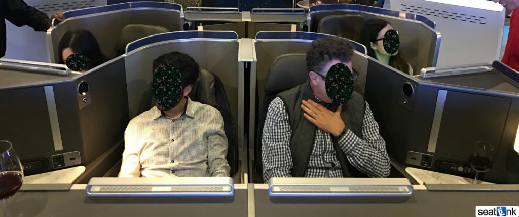 United Polaris window-side and interior seats