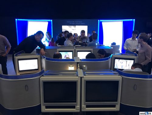 View from behind the seat showcase