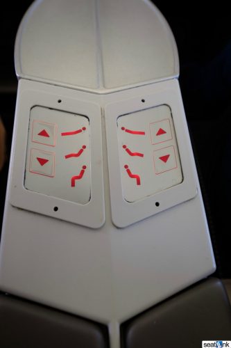 Seat controls, same as on the A380