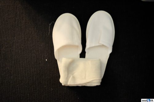 Socks and slippers for business class