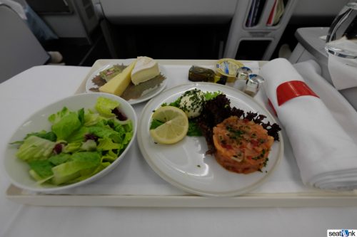 Air France business class meal