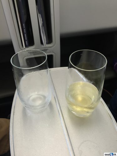 Champagne predeparture beverage in Air France business…not DP, but went down easy