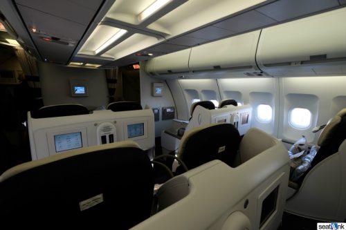 Looking forward towards row 1 on the AF A340