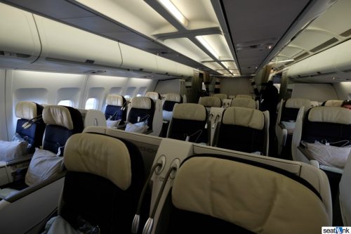 The Air France A340 business class cabin