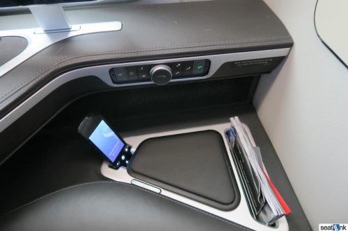 Wider shot of seat and IFE controls