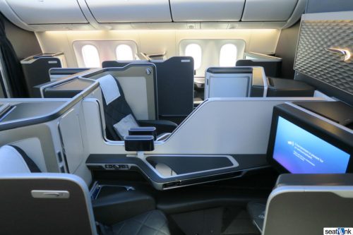 View across the first class cabin