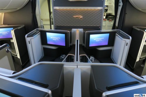 Seats 1E and 1F on the BA 787