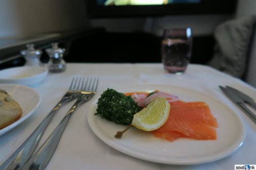 Smoked salmon appetizer