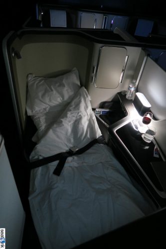 Sleepy time! Very comfortable sleep for me in these new first class seats on British Airways