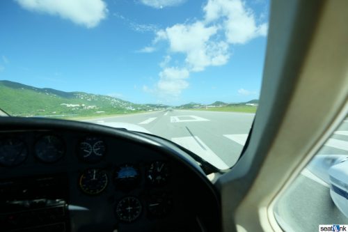 Starting the takeoff roll at STT