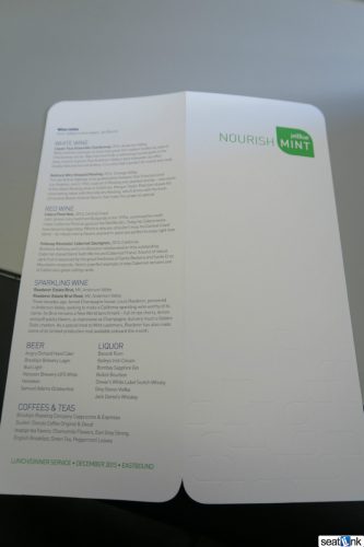 The JetBlue Mint menu, continued..