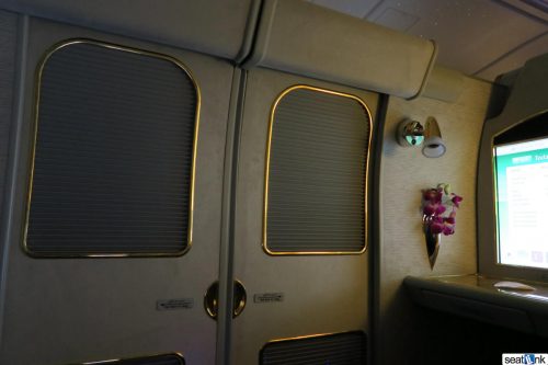 Alone at last in my Emirates first class suite
