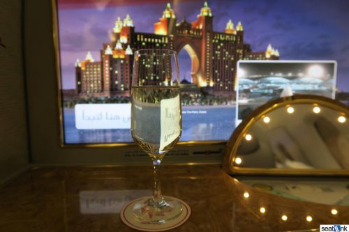 A little Dom Perignon to start out my Emirates Suites experience