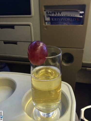 Whatever you do, do NOT drop the grape into your champagne…