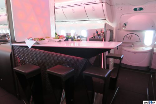 The 787 onboard bar for Upper Class passengers