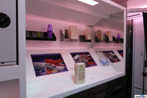 Inflight snack selections in Upper Class