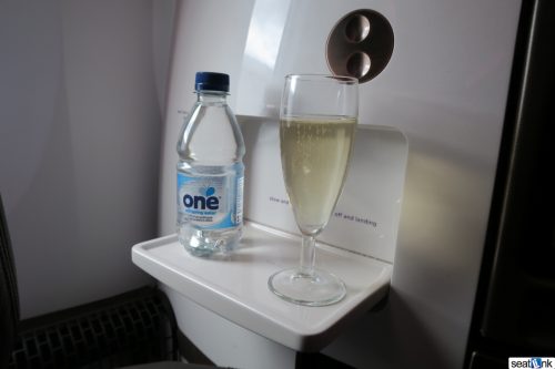 Virgin Atlantic predeparture champagne