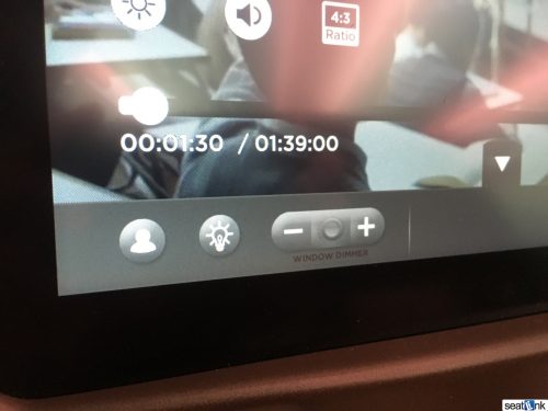 You can control the 787 window dimmer from the IFE screen which is cool (and necessary)