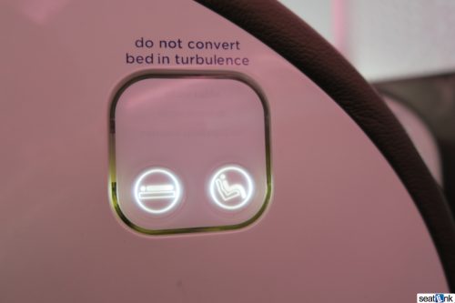 Seat to bed conversion controls (the FA will do this for you)