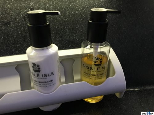 Noble Isle amenities in the Upper Class lav