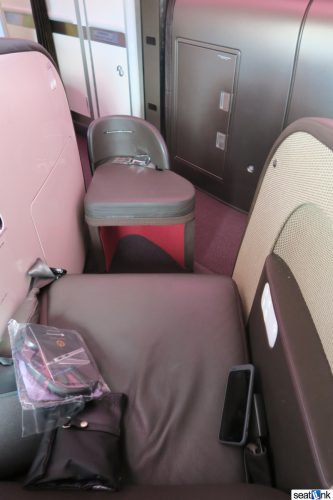 Virgin Atlantic Upper Class seat ottoman