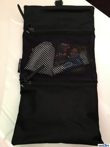 Unfolding the Herschel amenity kit. Not a keeper, but better than the old one