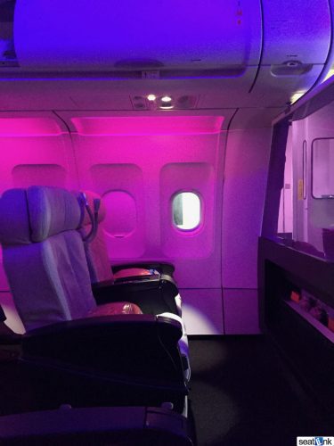 Virgin America mood lighting – pretty intense