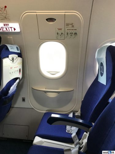 13F on IndiGo missing an armrest (as expected)