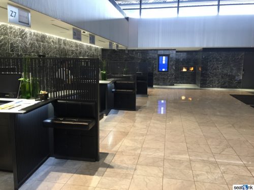 ANA First Class private check in area at Narita