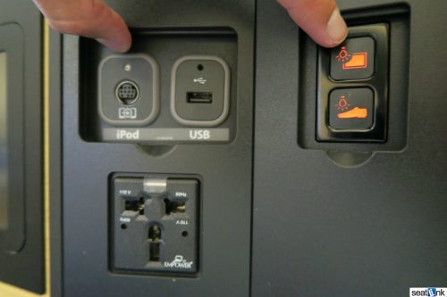 Power ports available in the first class Square