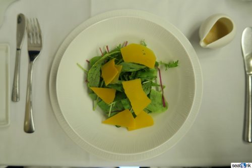 Salad starter to the ANA first class meal