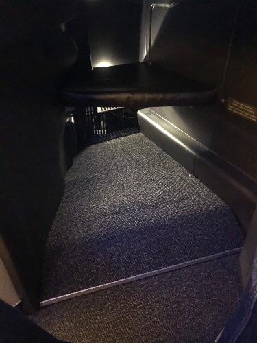 Footwell and bag space under the ottoman