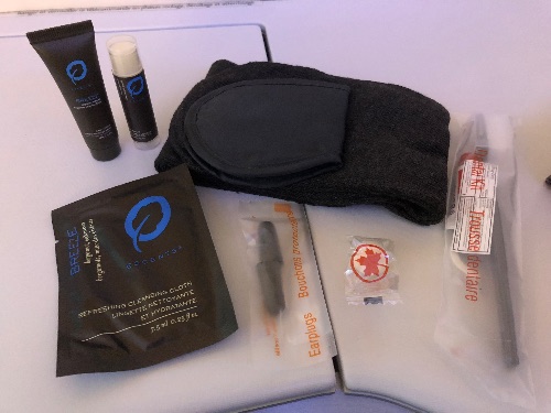 Inside the Escents amenity kit