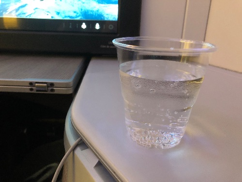 Water on the side table