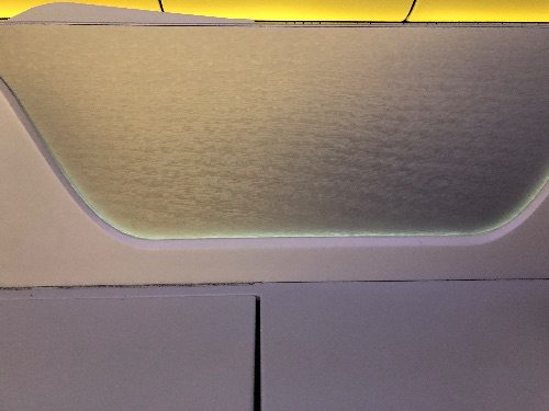 The divider with the cabin lights up