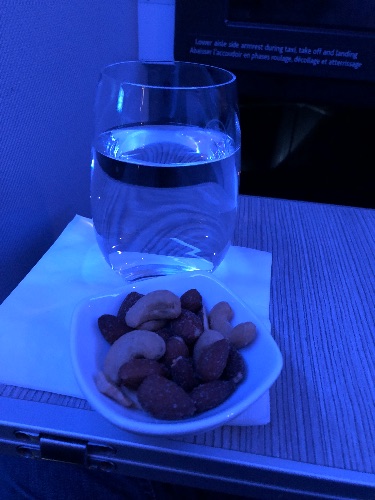 Nuts and water after take off