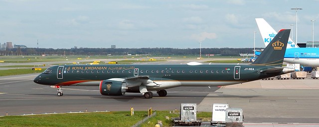 Royal Jordanian Embraer 195 And Legacy 1000 aircraft
