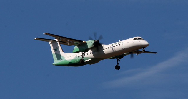 Wideroe Bombardier Q400 aircraft